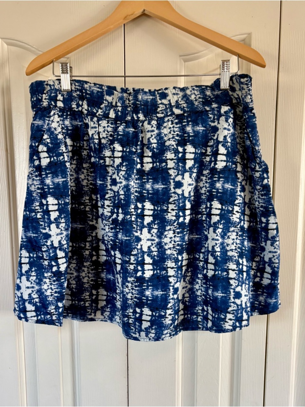 Women's Blue Tie-Dye Circle Skirt